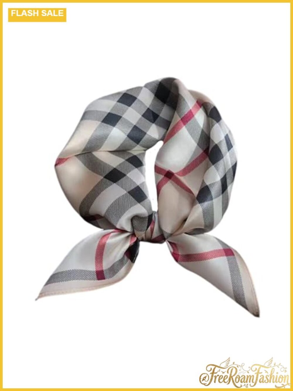 100% Mulberry Silk Neck Scarf 21x21 Small Square Scarf